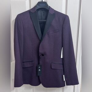 jf j.ferrar Purple Coat with Modern Tailored Fit